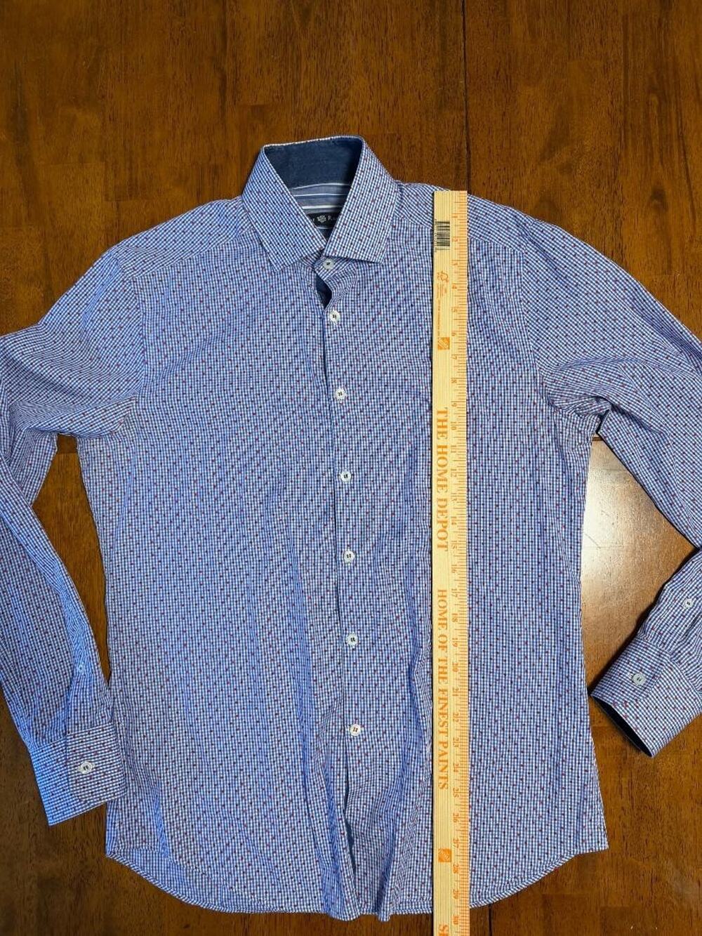 Mens Stone Rose Long Sleeve Button Up Shirt, Size M
